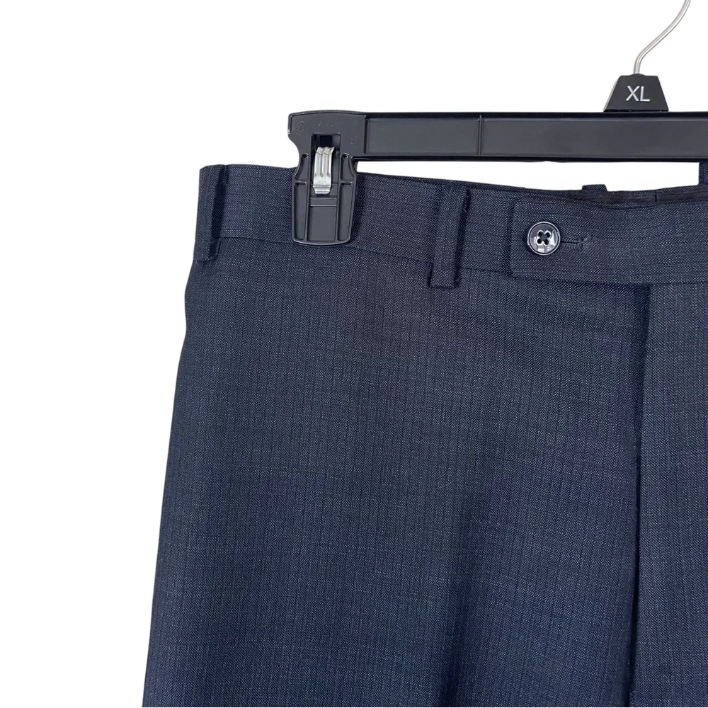 Calvin Klein 2pc Suit Mens 42L Blue Flat Front Pants 34x30 Extra Slim Fit